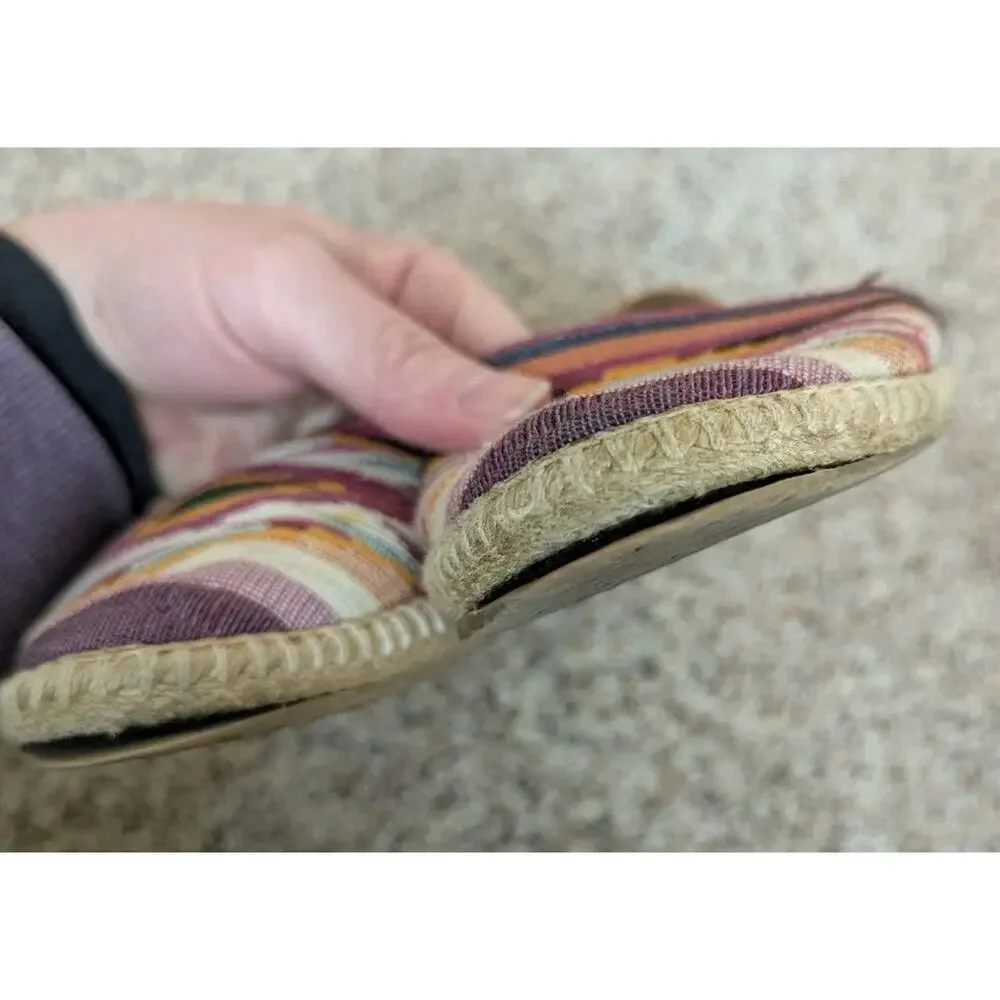 Kaanas Espadrille Sz 8 (39) Flat Sandals Vibrant Aztec Southwest Colors Slip-On